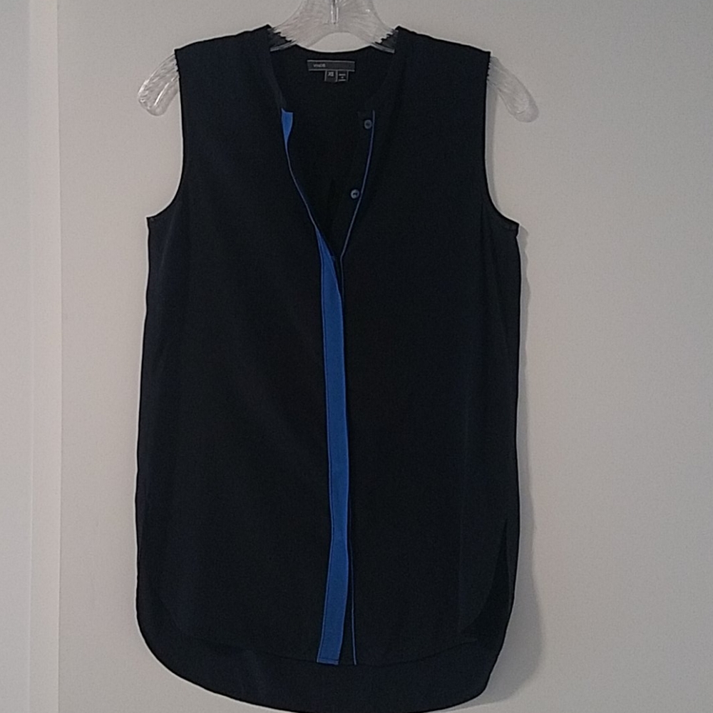Vince XS navy blue sleeveless shirt